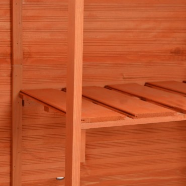 vidaXL Αποθήκη Κήπου 128x42x91 εκ. Ξύλινη