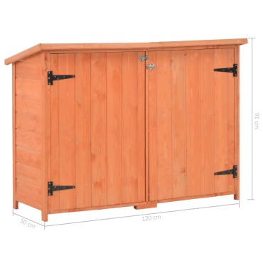 vidaXL Αποθήκη Κήπου 128x42x91 εκ. Ξύλινη