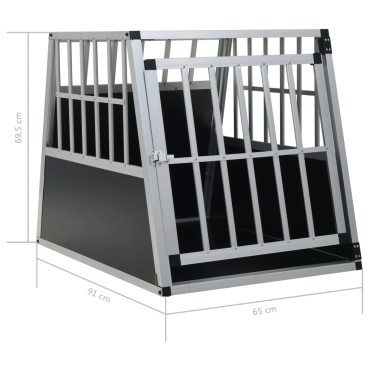vidaXL Κλουβί Σκύλου με Μονή Πόρτα 65 x 91 x 69,5 εκ.
