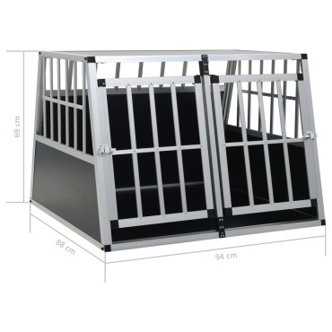 vidaXL Κλουβί Σκύλου με Διπλή Πόρτα 94 x 88 x 69 εκ.