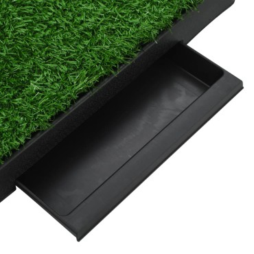 vidaXL Τουαλέτες Κατοικίδ. 2 τεμ Πράσινες 63x50x7 εκ Δίσκος/Συνθ. Χλόη