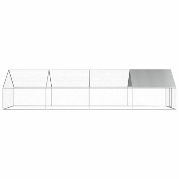 vidaXL Κοτέτσι - Κλουβί Εξωτ.Χώρου 2,75x8x1,92 μ. από Γαλβανισμένο Χάλυβα