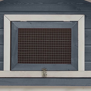 vidaXL Κλουβί Κουνελιών Γκρι 310x70x87 εκ. Μασίφ Ξύλο Πεύκου/Ελάτης