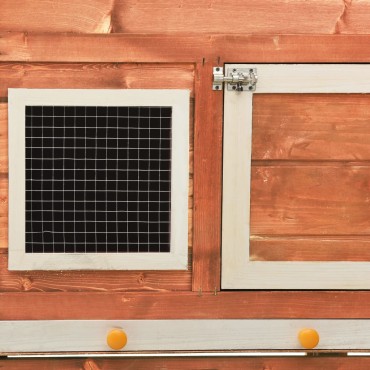 vidaXL Κλουβί Κουνελιών 140 x 63 x 120 εκ. από Μασίφ Ξύλο Ελάτης