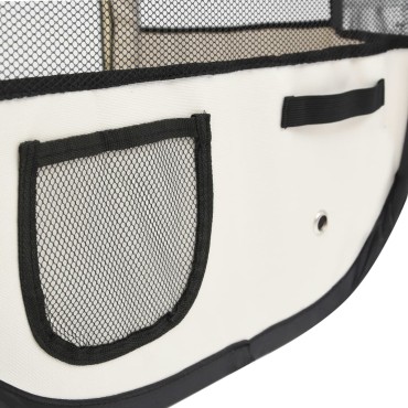 vidaXL Πάρκο Σκύλου Πτυσσόμενο Μπλε 125x125x61 εκ. με Σάκο Μεταφοράς