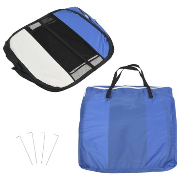 vidaXL Πάρκο Σκύλου Πτυσσόμενο Μπλε 125x125x61 εκ. με Σάκο Μεταφοράς