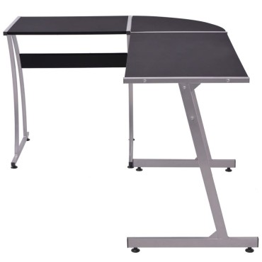 vidaXL Γραφείο Γωνιακό σε Σχήμα L Μαύρο 152x117x74cm 1 τεμ.