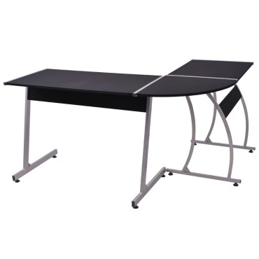 vidaXL Γραφείο Γωνιακό σε Σχήμα L Μαύρο 152x117x74cm 1 τεμ.