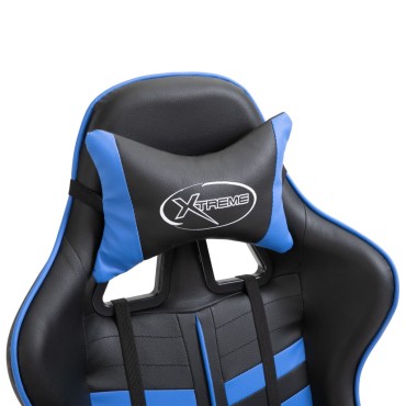 vidaXL Καρέκλα Gaming Μπλε από Συνθετικό Δέρμα 68,5x68x(118-125)cm 1 τεμ.