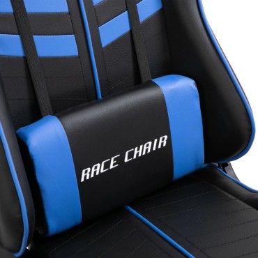 vidaXL Καρέκλα Gaming Μπλε από Συνθετικό Δέρμα 68,5x68x(118-125)cm 1 τεμ.