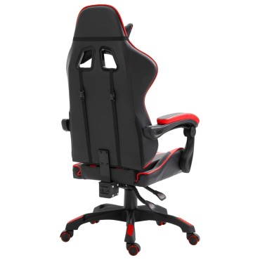 vidaXL Καρέκλα Gaming Κόκκινη από Συνθετικό Δέρμα 61,5x68x(115-122)cm 1 τεμ.