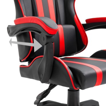vidaXL Καρέκλα Gaming Κόκκινη από Συνθετικό Δέρμα 61,5x68x(115-122)cm 1 τεμ.
