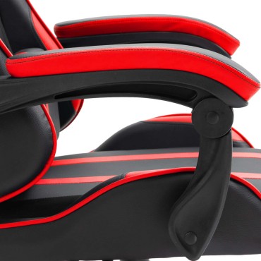 vidaXL Καρέκλα Gaming Κόκκινη από Συνθετικό Δέρμα 61,5x68x(115-122)cm 1 τεμ.