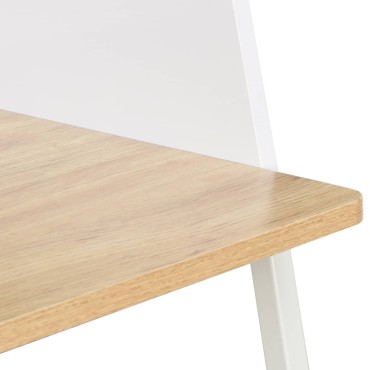 vidaXL Γραφείο Λευκό / Χρώμα Δρυός 90x60x88cm 1 τεμ.