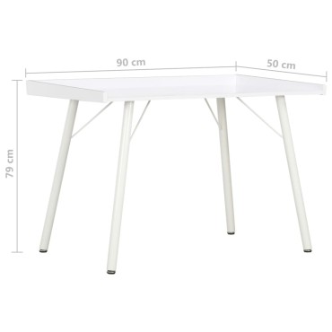 vidaXL Γραφείο Λευκό 90x50x79cm 1 τεμ.