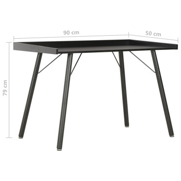 vidaXL Γραφείο Μαύρο 90x50x79cm 1 τεμ.
