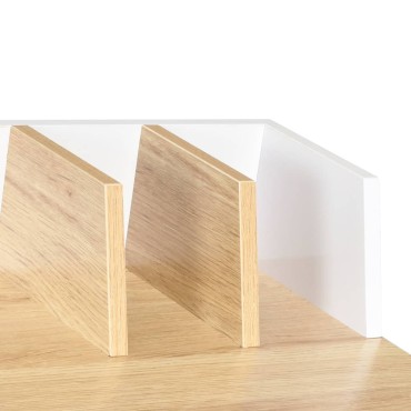 vidaXL Γραφείο Λευκό / Φυσικό Χρώμα 80x50x84cm 1 τεμ.