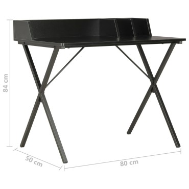 vidaXL Γραφείο Μαύρο 80x50x84cm 1 τεμ.