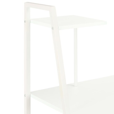 vidaXL Γραφείο με Ράφια Λευκό 102x50x117cm 1 τεμ.