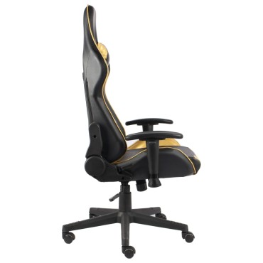 vidaXL Καρέκλα Gaming Περιστρεφόμενη Χρυσή PVC 37x51cm 1 τεμ.