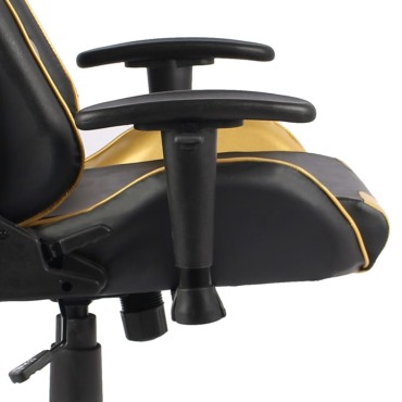 vidaXL Καρέκλα Gaming Περιστρεφόμενη Χρυσή PVC 37x51cm 1 τεμ.