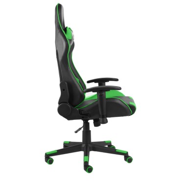vidaXL Καρέκλα Gaming Περιστρεφόμενη Πράσινη PVC 37x51cm 1 τεμ.