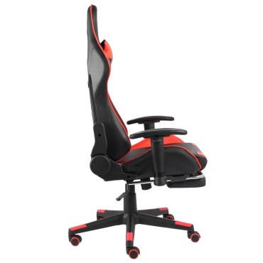 vidaXL Καρέκλα Gaming Περιστρεφόμενη με Υποπόδιο Κόκκινη PVC 37x51cm 1 τεμ.