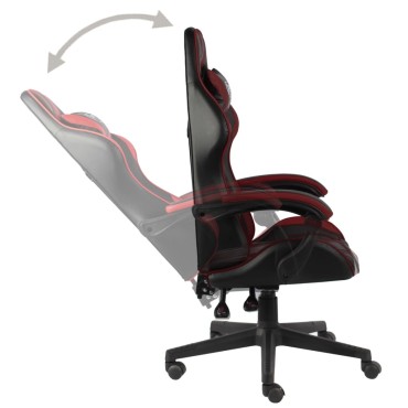 vidaXL Καρέκλα Racing Μαύρο / Λευκό από Συνθετικό Δέρμα 35x41cm 1 τεμ.
