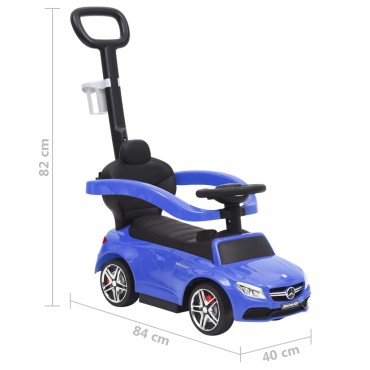 vidaXL Περπατούρα Αυτοκίνητο με Λαβή Mercedes-Benz C63 Μπλε