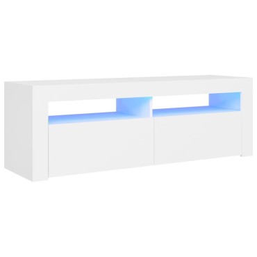 vidaXL Έπιπλο Τηλεόρασης με LED Καφέ Λευκό 120x30x50cm