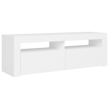 vidaXL Έπιπλο Τηλεόρασης με LED Καφέ Λευκό 120x30x50cm