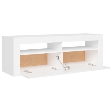 vidaXL Έπιπλο Τηλεόρασης με LED Καφέ Λευκό 120x30x50cm