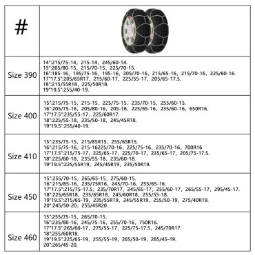 vidaXL Αλυσίδες Χιονιού Αυτοκινήτου 2 τεμ. 16 χιλ. SUV 4x4 Μέγεθος 400