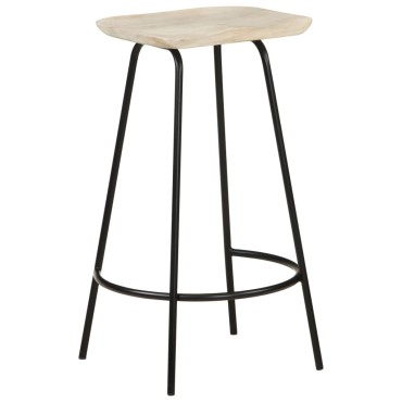 vidaXL Σκαμπό Μπαρ 2 τεμ. από Μασίφ Ξύλο Μάνγκο 38x36x74cm