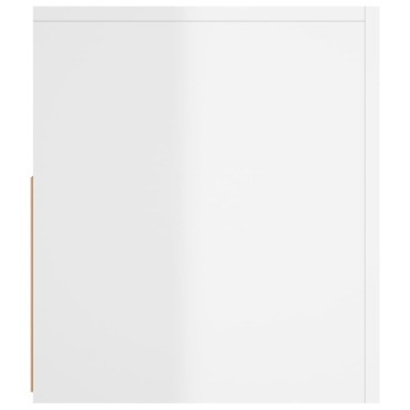 vidaXL Έπιπλο Τηλεόρασης με LED Γυαλιστερό Λευκό 120x35x40cm