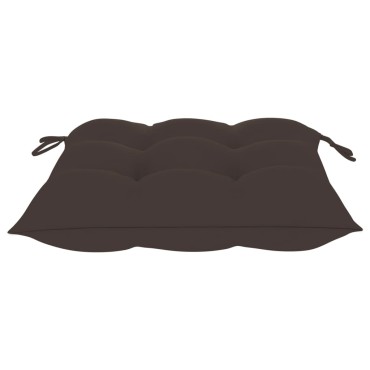 vidaXL Καρέκλες Κήπου 6 τεμ. από Μασίφ Ξύλο Teak με Taupe Μαξιλάρια 58x60x90cm