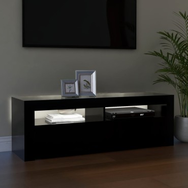 vidaXL Έπιπλο Τηλεόρασης με LED Μαύρο 120x35x40 εκ.