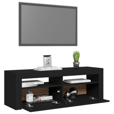 vidaXL Έπιπλο Τηλεόρασης με LED Μαύρο 120x35x40 εκ.