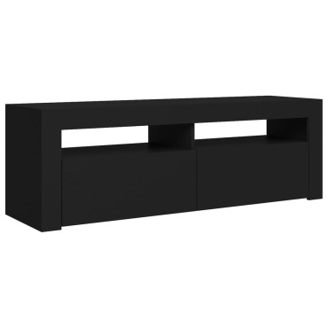 vidaXL Έπιπλο Τηλεόρασης με LED Μαύρο 120x35x40 εκ.