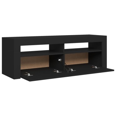 vidaXL Έπιπλο Τηλεόρασης με LED Μαύρο 120x35x40 εκ.