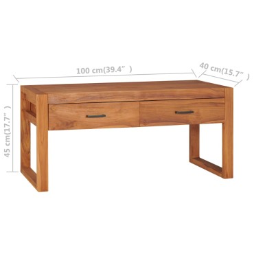 vidaXL Έπιπλο Τηλεόρασης 100x40x45cm από Ανακυκλωμένο Ξύλο Teak