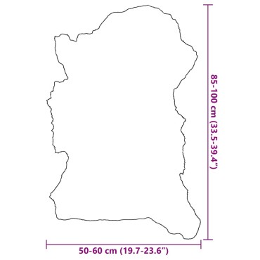 vidaXL Γούνα Προβάτου Διαφόρων Αποχρώσεων 70 x 100 εκ.
