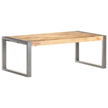 vidaXLΤραπεζάκι Σαλονιού 110x60x40cm από Ακατέργαστο Ξύλο Μάνγκο 1 τεμ.