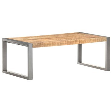 vidaXLΤραπεζάκι Σαλονιού 110x60x40cm από Ακατέργαστο Ξύλο Μάνγκο 1 τεμ.