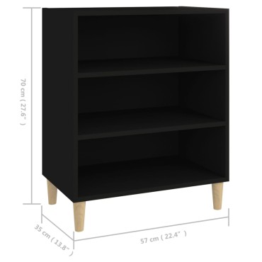 vidaXL Ραφιέρα Μαύρη 57x35x70cm από Μοριοσανίδα 1 τεμ.