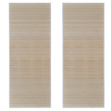 vidaXL Χαλιά Ορθογώνια 2 τεμ. 120x180cm από Φυσικό Μπαμπού