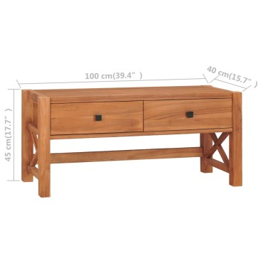 vidaXL Έπιπλο Τηλεόρασης 100x40x45cm από Ανακυκλωμένο Ξύλο Teak