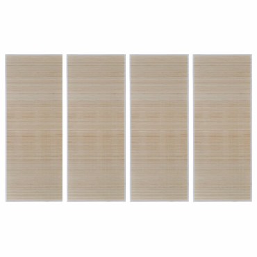 vidaXL Χαλιά Ορθογώνια 4 τεμ. 120x180cm από Φυσικό Μπαμπού
