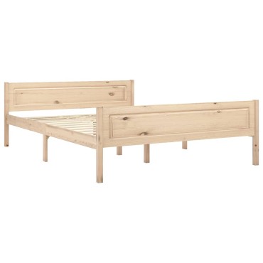 vidaXL Πλαίσιο Κρεβατιού 120x200cm από Μασίφ Ξύλο Πεύκου 1 τεμ. - Μονό