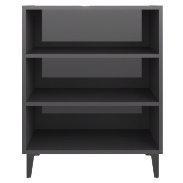 vidaXL Συρταριέρα Γυαλιστερό Γκρι 57x35x70cm από Επεξ. Ξύλο 1 τεμ.